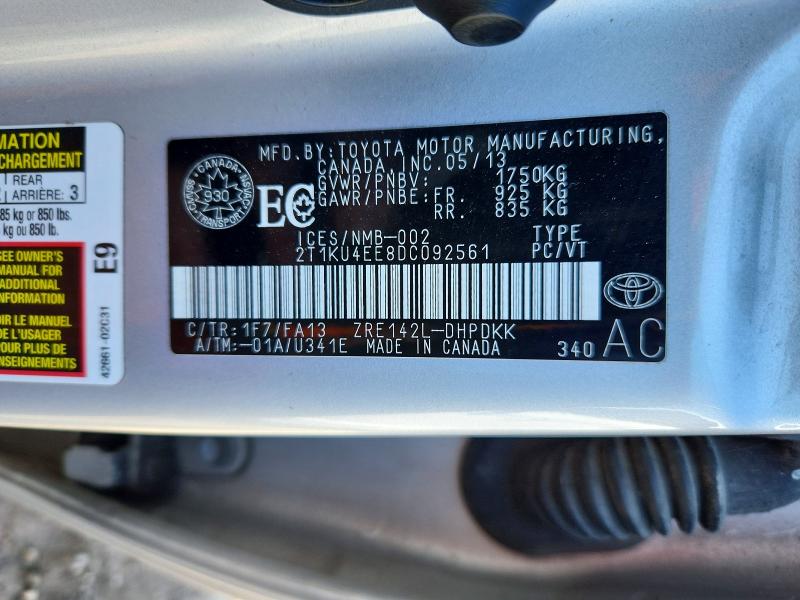 Продажа на аукционе авто 2013 Toyota Matrix, vin: 2T1KU4EE8DC092561, номер лота: 58086986