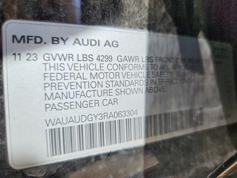Продаж на аукціоні авто 2024 Audi A3, vin: WAUAUDGY3RA063304, номер лоту: 55414476
