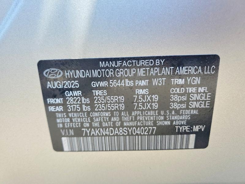 56749496 :رقم المزاد ، 7YAKN4DA8SY040277 vin ، 2025 Hyundai Ioniq 5 مزاد بيع