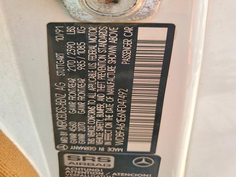 Продажа на аукционе авто 1992 Mercedes-benz 300, vin: WDBFA61E6NF047492, номер лота: 56738846