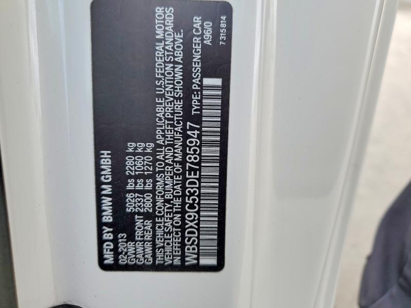 57596316 :رقم المزاد ، WBSDX9C53DE785947 vin ، 2013 Bmw M3 مزاد بيع