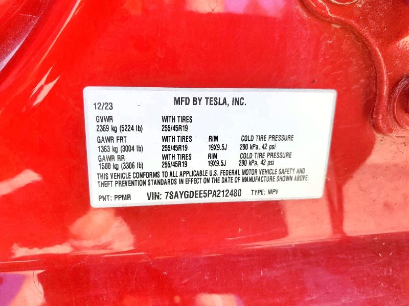 Aukcja sprzedaży 2023 Tesla Model Y, vin: 7SAYGDEE5PA212480, numer aukcji: 55779286