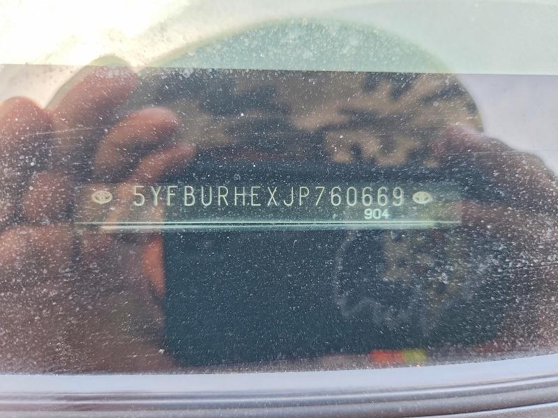 Aukcja sprzedaży 2018 Toyota Corolla, vin: 5YFBURHEXJP760669, numer aukcji: 56156896