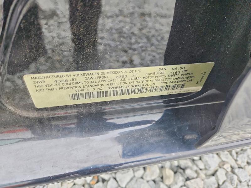 55607346 :رقم المزاد ، 3VWRM71K58M197015 vin ، 2008 Volkswagen Jetta مزاد بيع