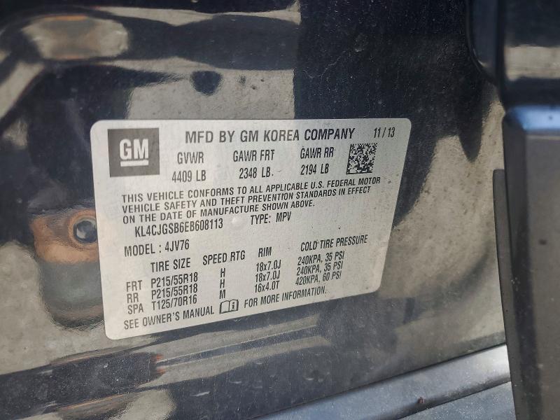 56469246 :رقم المزاد ، KL4CJGSB6EB608113 vin ، 2014 Buick Encore مزاد بيع