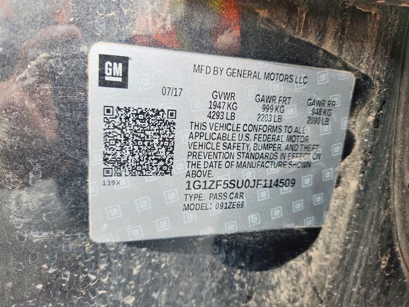 Aukcja sprzedaży 2018 Chevrolet Malibu, vin: 1G1ZF5SU0JF114509, numer aukcji: 55176486