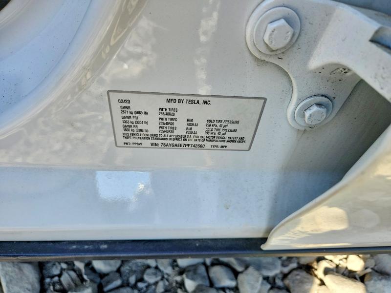 Aukcja sprzedaży 2023 Tesla Model Y, vin: 7SAYGAEE7PF742600, numer aukcji: 56392286