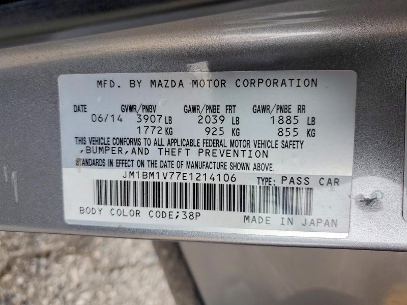 Продажа на аукционе авто 2014 Mazda 3, vin: JM1BM1V77E1214106, номер лота: 56540406