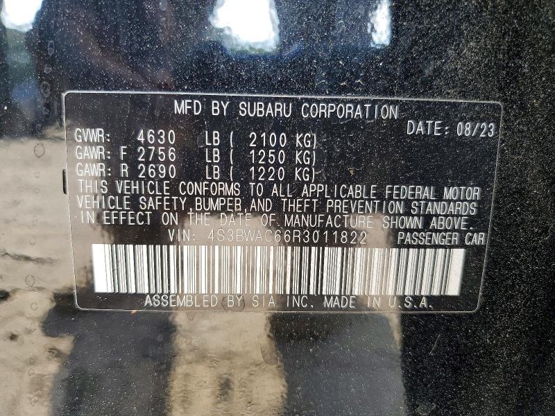 Продажа на аукционе авто 2024 Subaru Legacy, vin: 4S3BWAC66R3011822, номер лота: 56621416