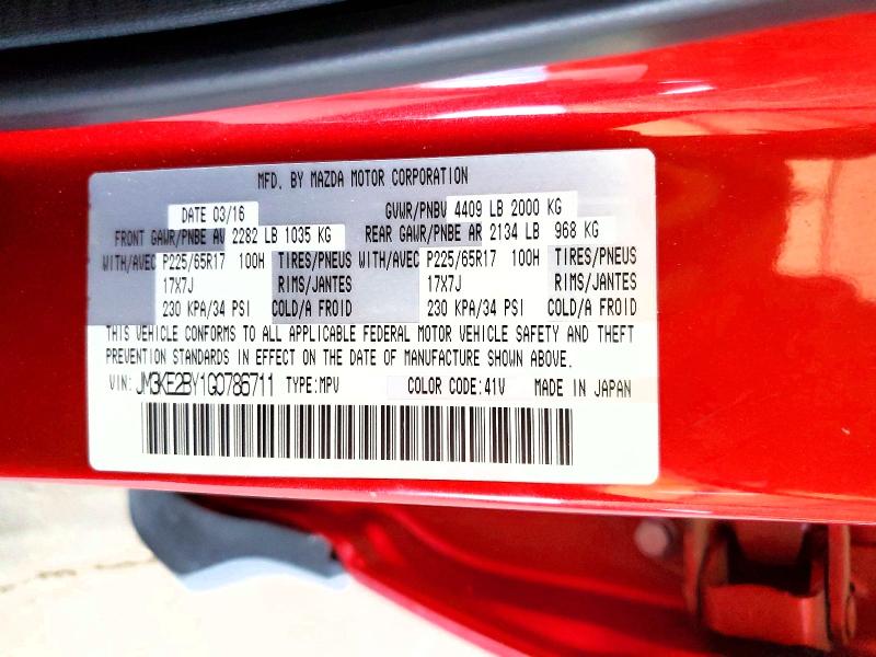 Aukcja sprzedaży 2016 Mazda Cx-5, vin: JM3KE2BY1G0786711, numer aukcji: 55690266