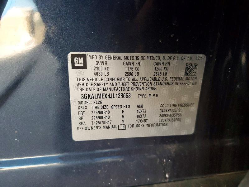 Aukcja sprzedaży 2018 Gmc Terrain, vin: 3GKALMEX4JL128663, numer aukcji: 55317766