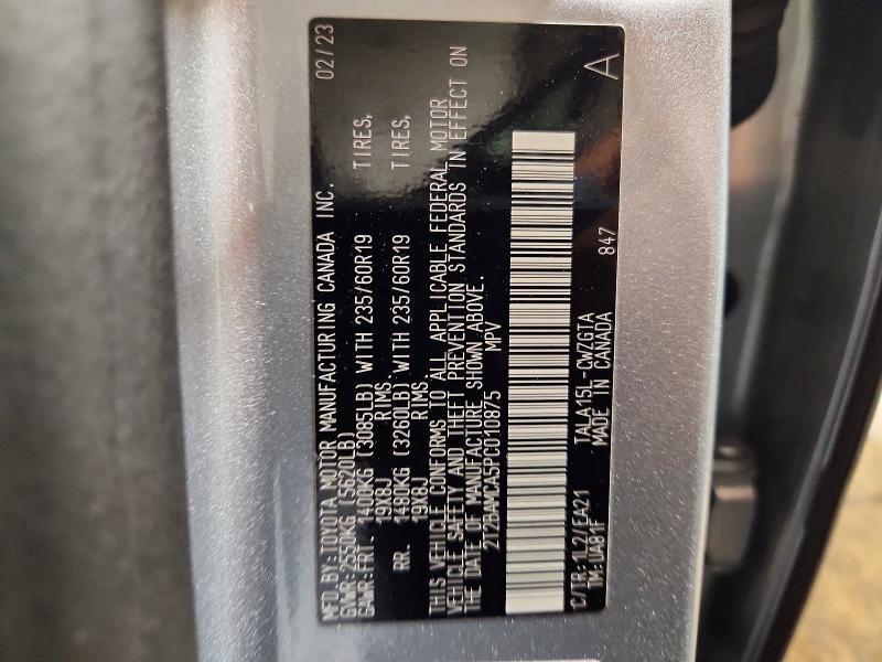 Aukcja sprzedaży 2023 Lexus Rx 350, vin: 2T2BAMCA5PC010875, numer aukcji: 57205706