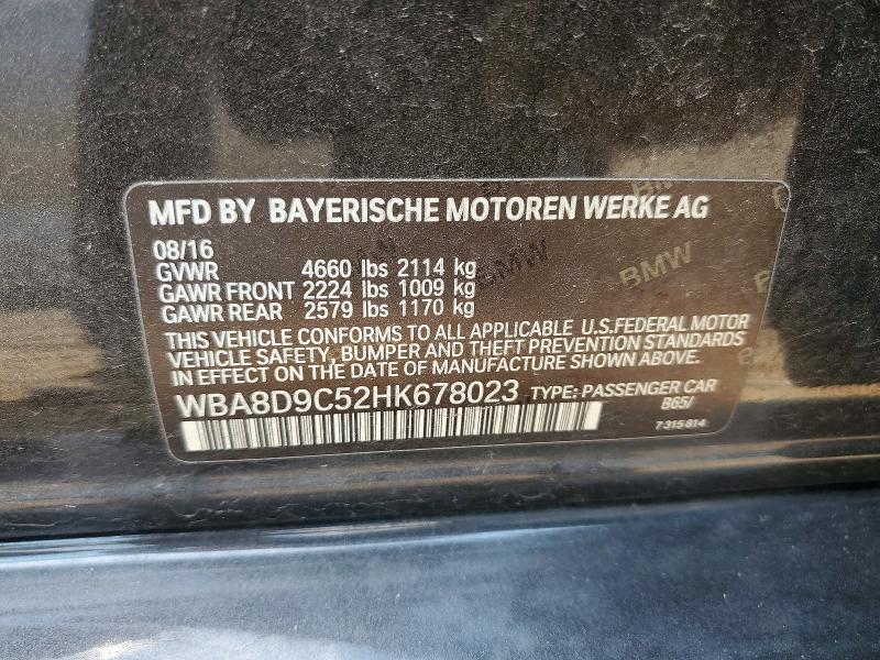 58816036 :رقم المزاد ، WBA8D9C52HK678023 vin ، 2017 Bmw 330 مزاد بيع