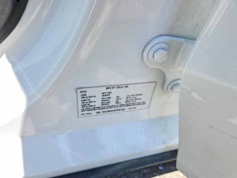 Продаж на аукціоні авто 2023 Tesla Model Y, vin: 7SAYGDEEXPF887034, номер лоту: 57293046