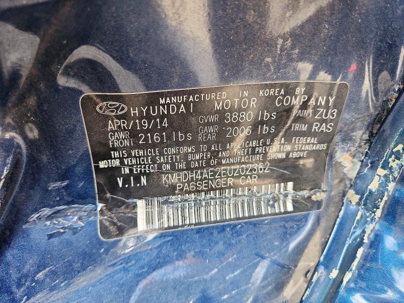 Продаж на аукціоні авто 2014 Hyundai Elantra, vin: KMHDH4AE2EU202362, номер лоту: 56237756