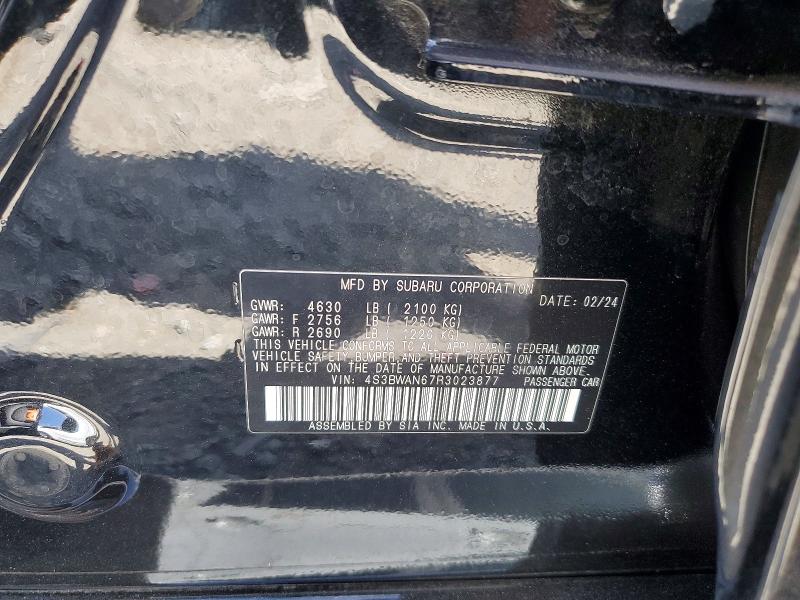 57270386 :رقم المزاد ، 4S3BWAN67R3023877 vin ، 2024 Subaru Legacy مزاد بيع