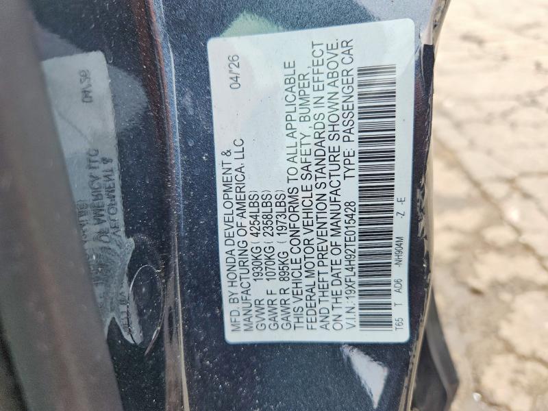 Продажа на аукционе авто 2026 Honda Civic, vin: 19XFL4H92TE015428, номер лота: 58629756