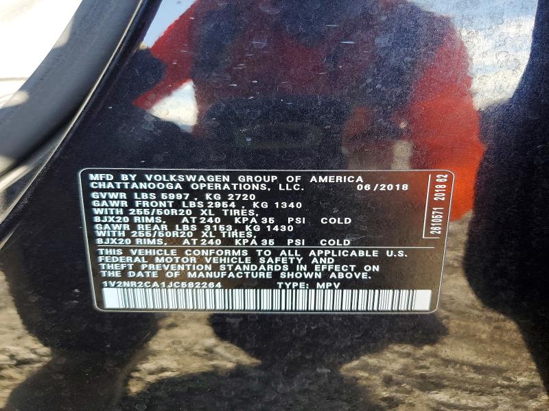 Aukcja sprzedaży 2018 Volkswagen Atlas, vin: 1V2NR2CA1JC582264, numer aukcji: 57652546