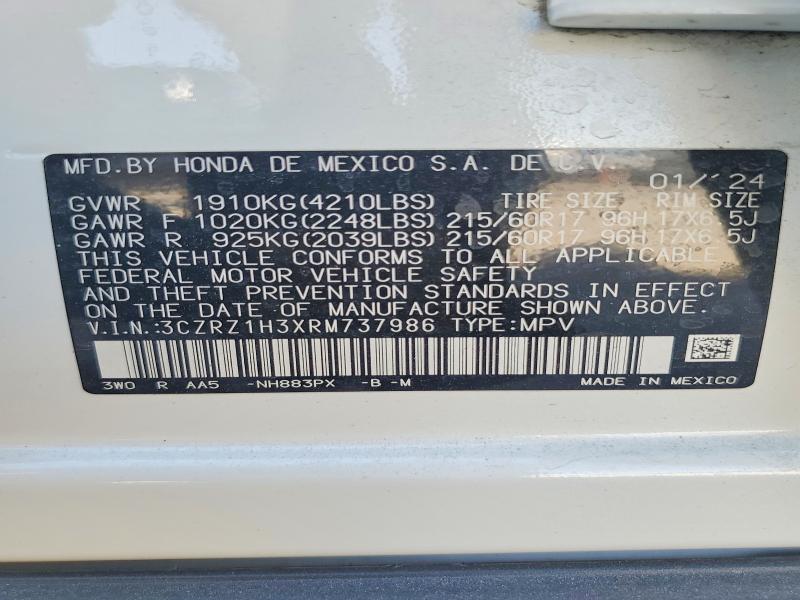 Продаж на аукціоні авто 2024 Honda Hr-v, vin: 3CZRZ1H3XRM737986, номер лоту: 57576076