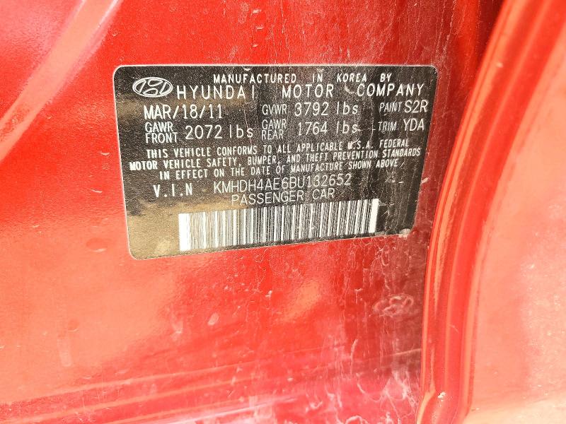 Aukcja sprzedaży 2011 Hyundai Elantra, vin: KMHDH4AE6BU132652, numer aukcji: 85977835