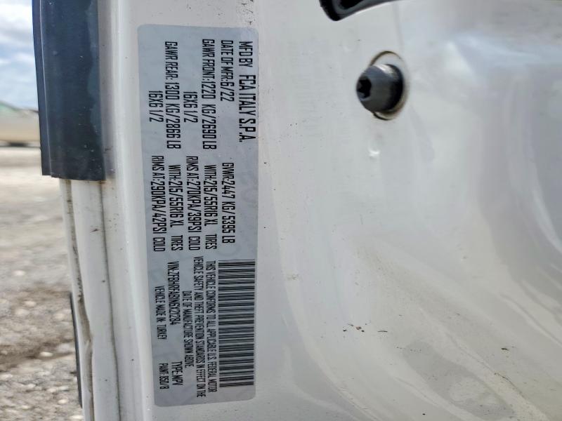 55906456 :رقم المزاد ، ZFBHRFAB1N6X21284 vin ، 2022 Ram Promaster City مزاد بيع