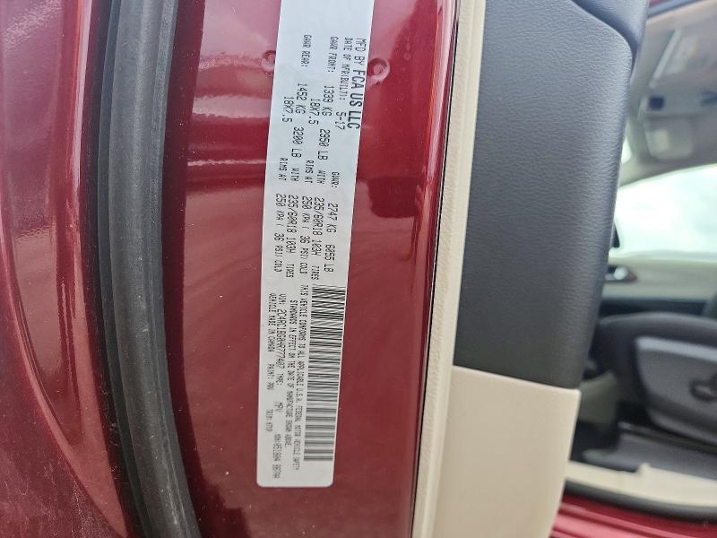 2017 Chrysler Pacifica მანქანა იყიდება აუქციონზე, vin: 2C4RC1BG0HR777407, აუქციონის ნომერი: 56821456