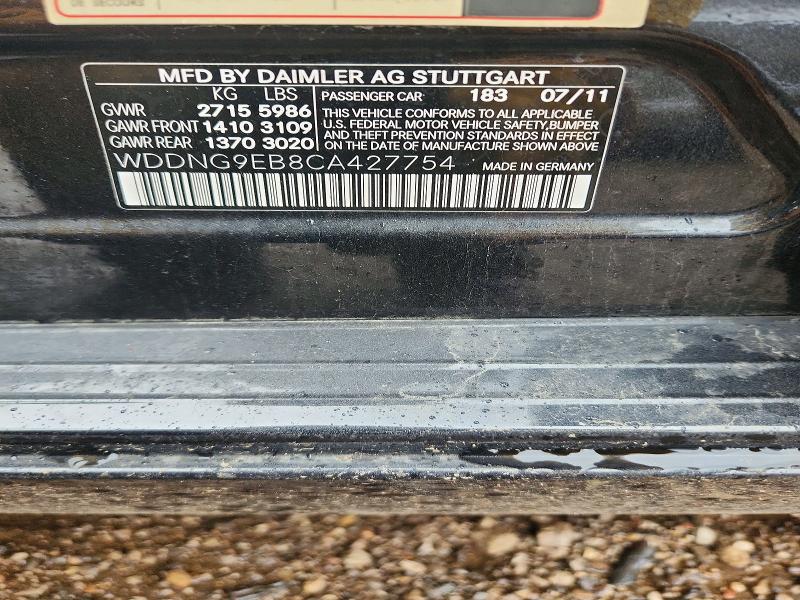 57753116 :رقم المزاد ، WDDNG9EB8CA427754 vin ، 2012 Mercedes-benz S مزاد بيع