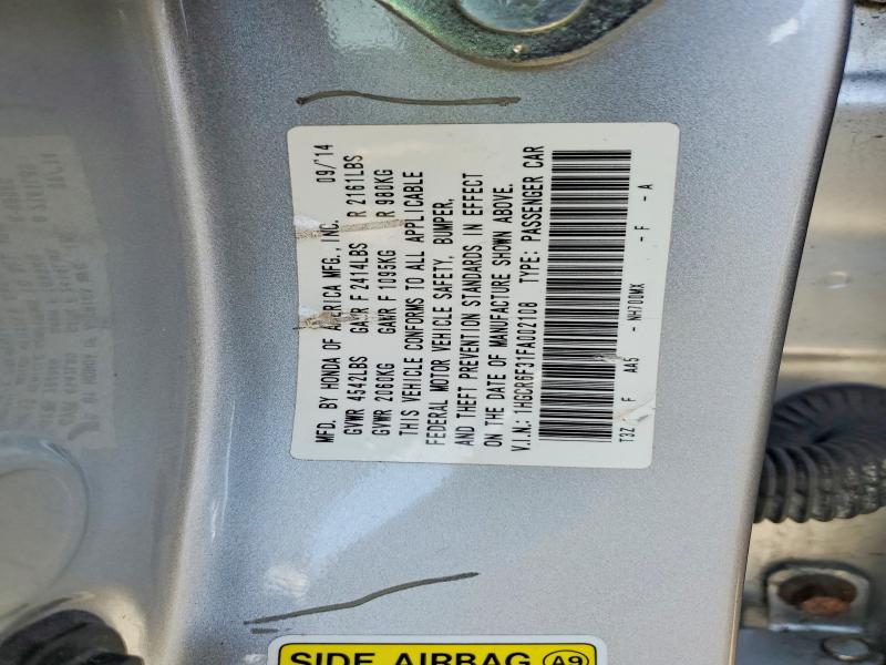 Aukcja sprzedaży 2015 Honda Accord, vin: 1HGCR6F31FA002108, numer aukcji: 56228066