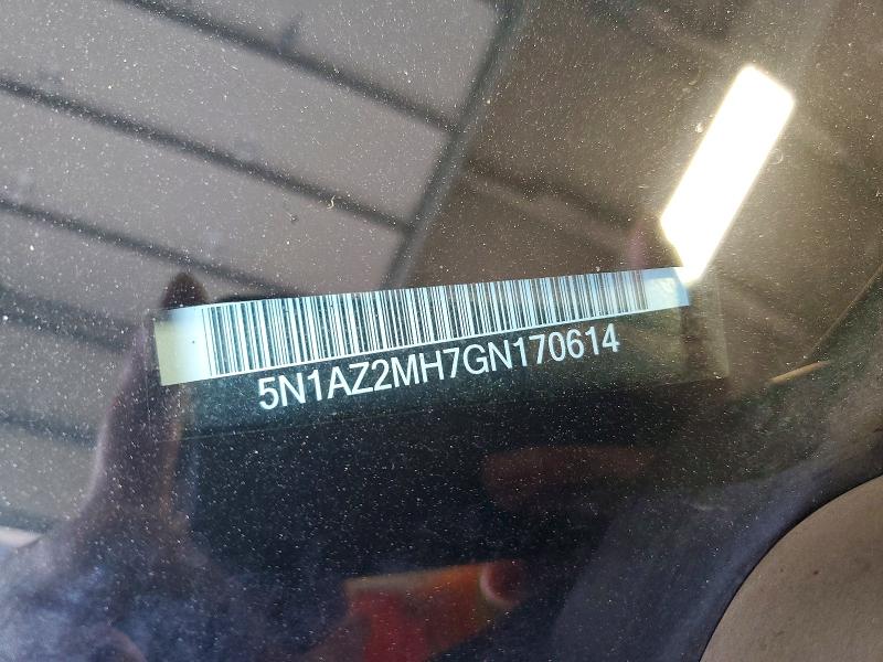 Aukcja sprzedaży 2016 Nissan Murano, vin: 5N1AZ2MH7GN170614, numer aukcji: 58376926