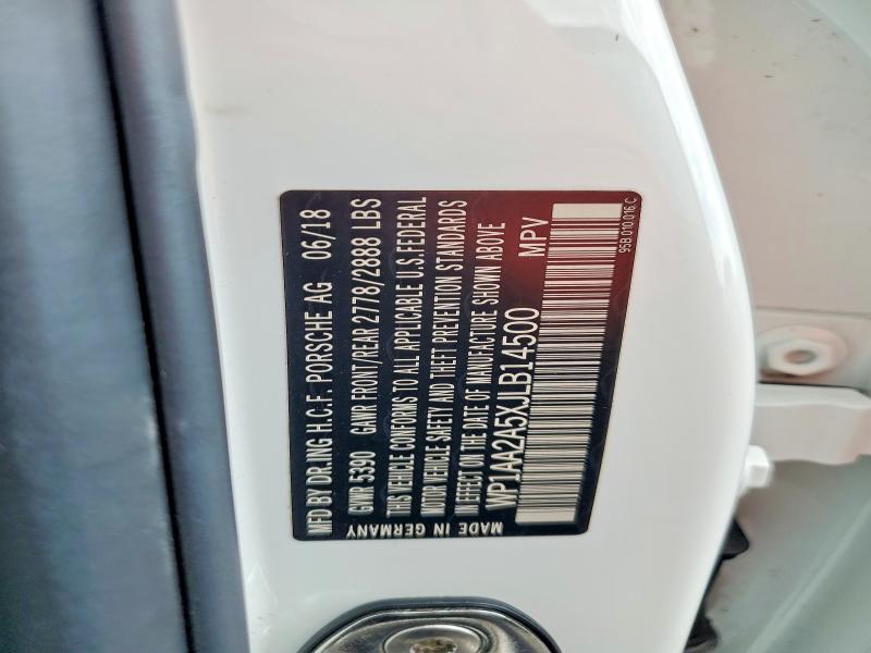 2018 Porsche Macan მანქანა იყიდება აუქციონზე, vin: WP1AA2A5XJLB14500, აუქციონის ნომერი: 55340356