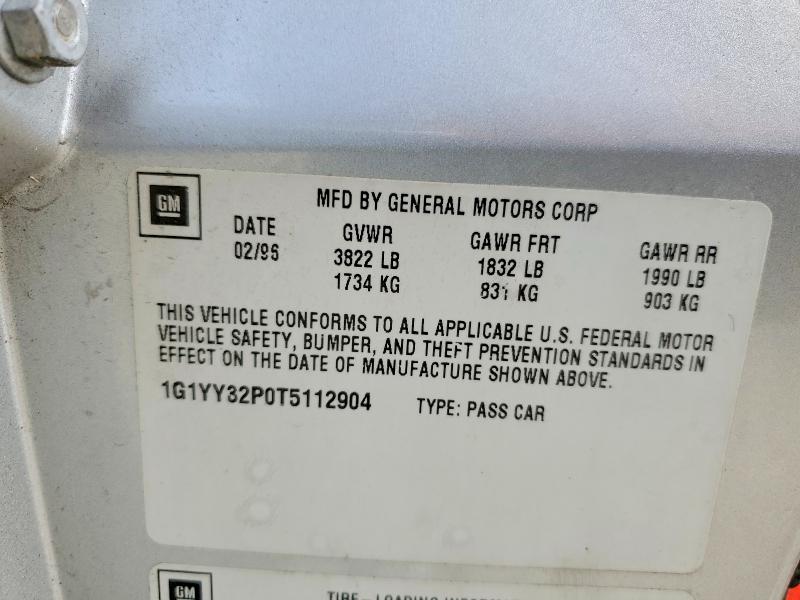 Продаж на аукціоні авто 1996 Chevrolet Corvette, vin: 1G1YY32P0T5112904, номер лоту: 55778946