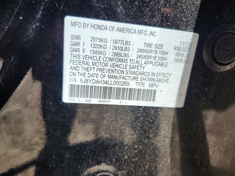 Aukcja sprzedaży 2020 Acura Mdx, vin: 5J8YD4H34LL050269, numer aukcji: 55830096