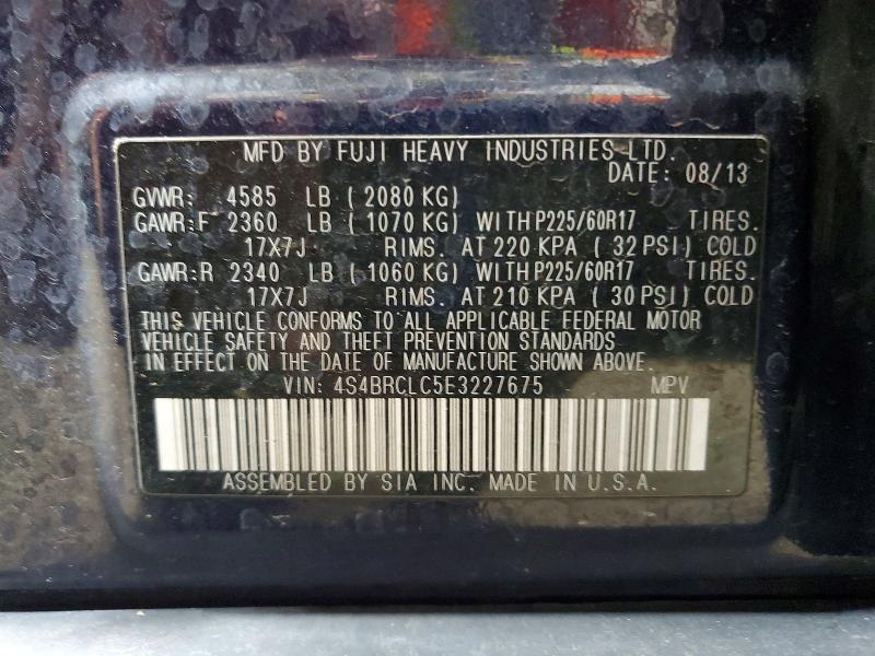 Aukcja sprzedaży 2014 Subaru Outback, vin: 4S4BRCLC5E3227675, numer aukcji: 56458296