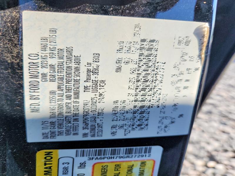 58098016 :رقم المزاد ، 3FA6P0H79GR272912 vin ، 2016 Ford Fusion مزاد بيع