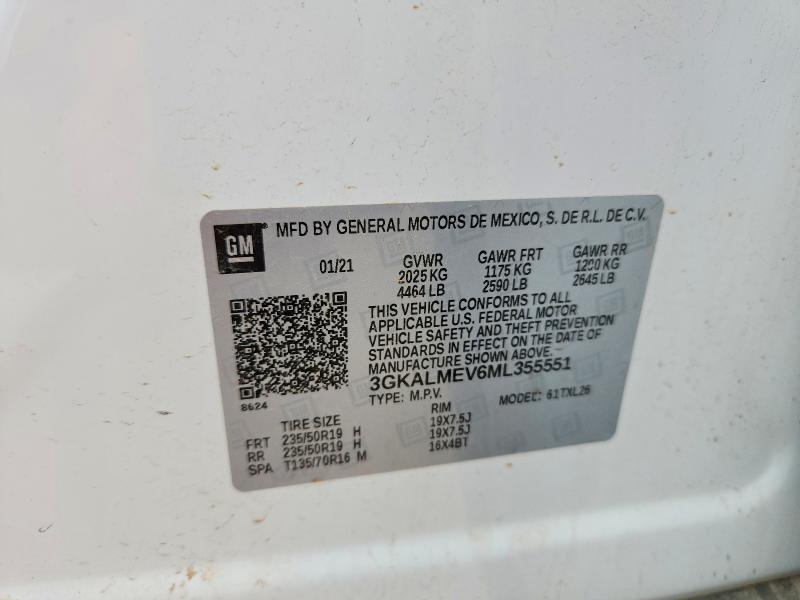 Aukcja sprzedaży 2021 Gmc Terrain, vin: 3GKALMEV6ML355551, numer aukcji: 56436586