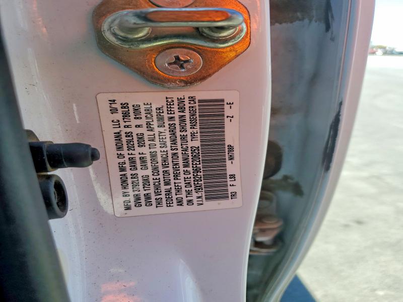 Aukcja sprzedaży 2015 Honda Civic, vin: 19XFB2F96FE206252, numer aukcji: 57254946