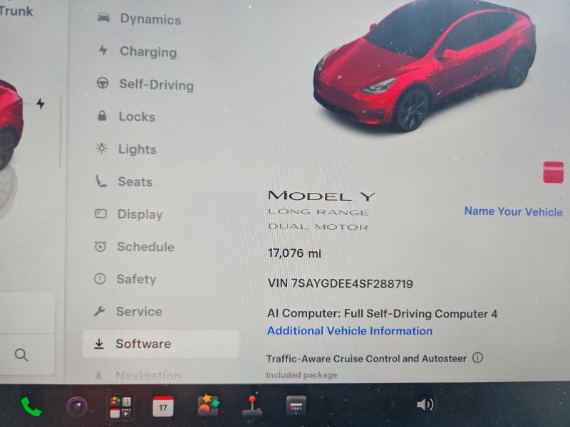 Продажа на аукционе авто 2025 Tesla Model Y, vin: 7SAYGDEE4SF288719, номер лота: 57262696