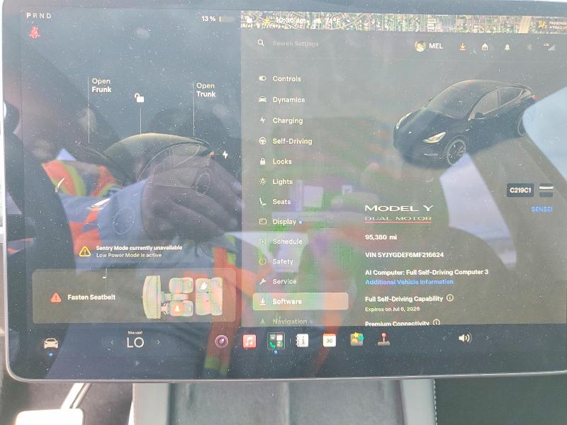 Aukcja sprzedaży 2021 Tesla Model Y, vin: 5YJYGDEF6MF216624, numer aukcji: 59313716
