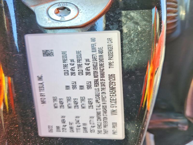 Продажа на аукционе авто 2022 Tesla Model 3, vin: 5YJ3E1EA5NF291206, номер лота: 56162616