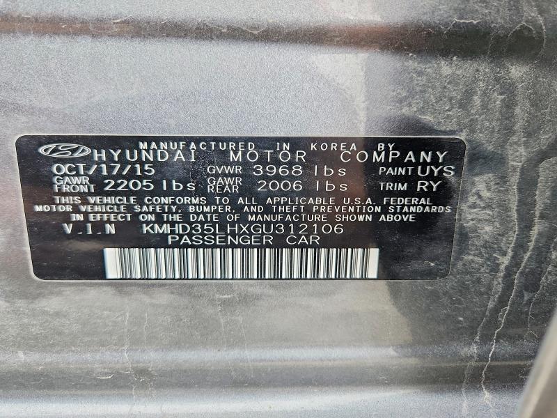 Aukcja sprzedaży 2016 Hyundai Elantra Gt, vin: KMHD35LHXGU312106, numer aukcji: 58282786