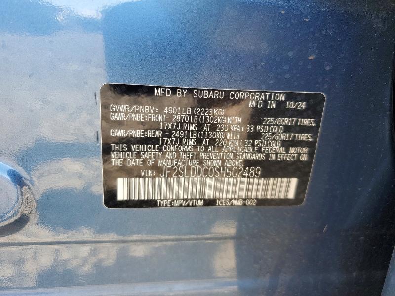Продажа на аукционе авто 2025 Subaru Forester, vin: JF2SLDDC0SH502489, номер лота: 57526176