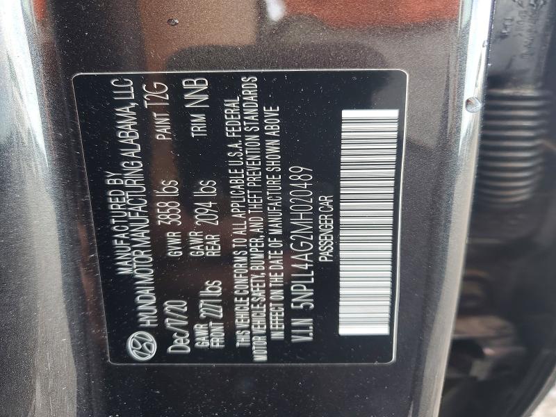 58057306 :رقم المزاد ، 5NPLL4AG2MH020489 vin ، 2021 Hyundai Elantra مزاد بيع