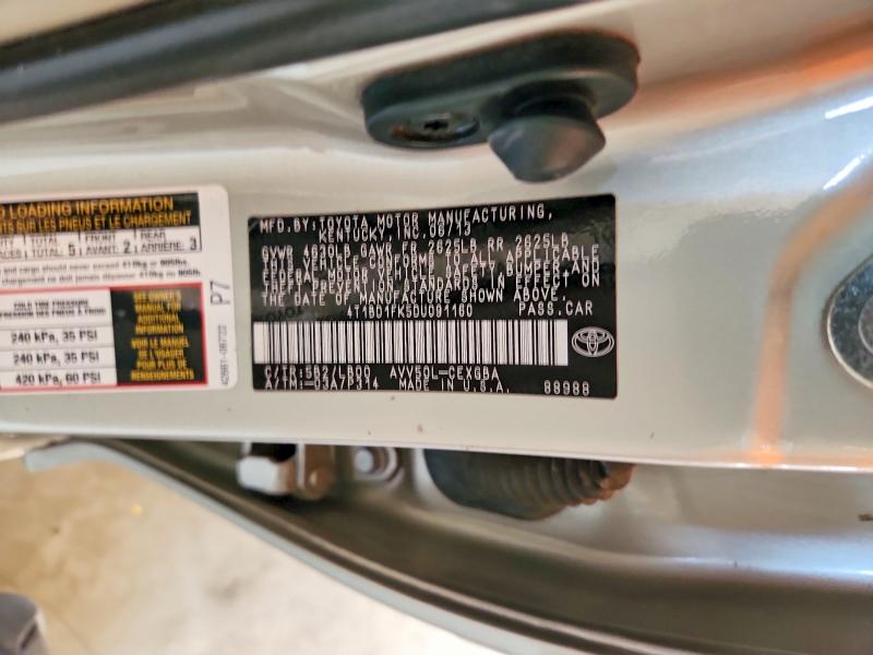 Продажа на аукционе авто 2013 Toyota Camry Hybrid, vin: 4T1BD1FK5DU091160, номер лота: 55811266