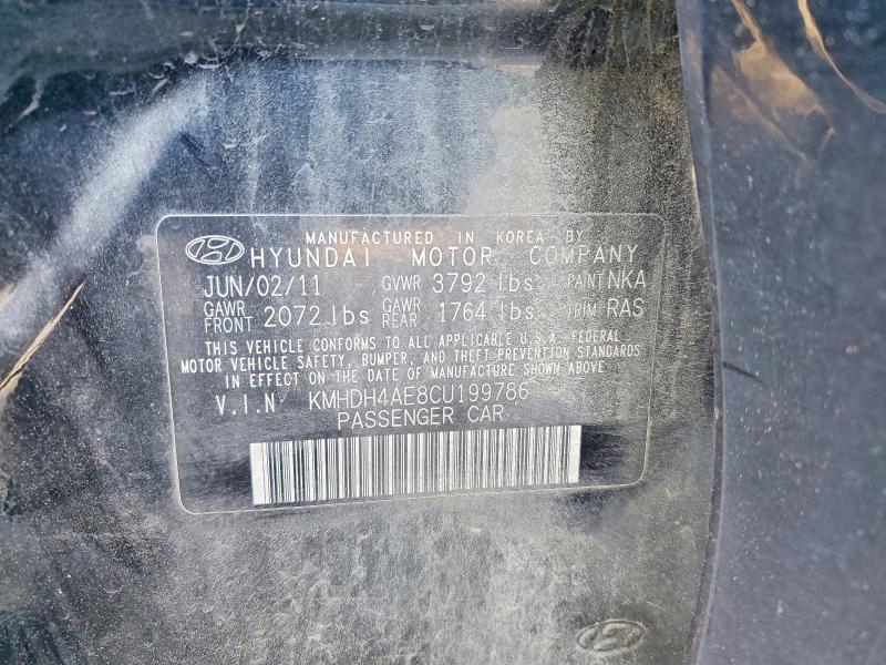 Aukcja sprzedaży 2012 Hyundai Elantra, vin: KMHDH4AE8CU199786, numer aukcji: 57630336