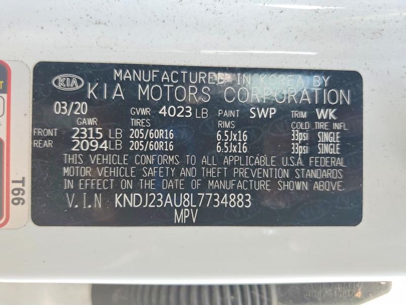 2020 Kia Soul მანქანა იყიდება აუქციონზე, vin: KNDJ23AU8L7734883, აუქციონის ნომერი: 58210786