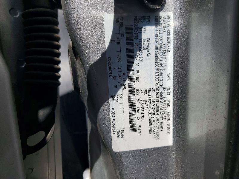 2014 Ford Focus მანქანა იყიდება აუქციონზე, vin: 1FADP3F20EL124322, აუქციონის ნომერი: 56698346