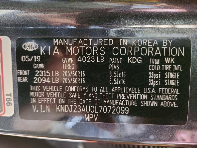 Продажа на аукционе авто 2020 Kia Soul, vin: KNDJ23AU0L7072099, номер лота: 57209416