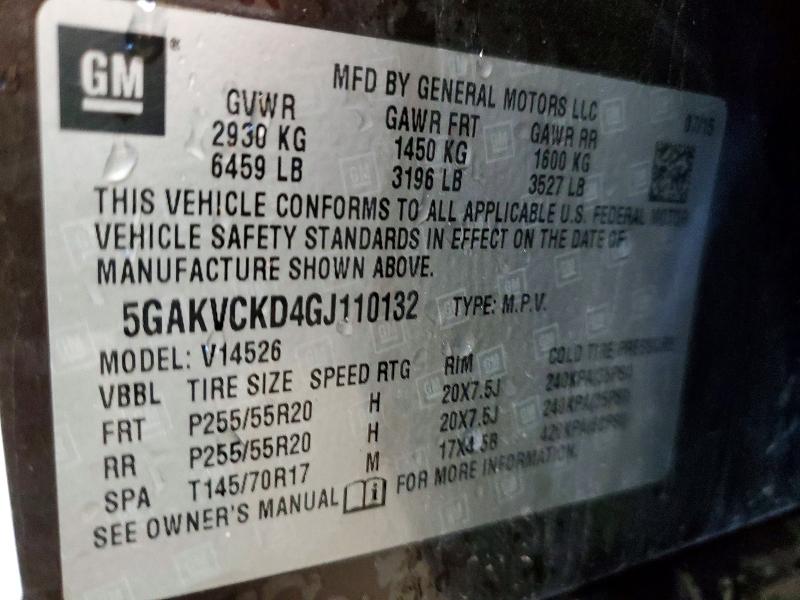 Aukcja sprzedaży 2016 Buick Enclave, vin: 5GAKVCKD4GJ110132, numer aukcji: 55564766