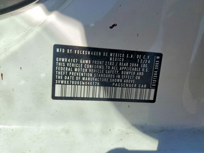 Продаж на аукціоні авто 2025 Volkswagen Jetta, vin: 3VWBX7BU6SM046779, номер лоту: 58024626