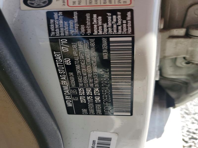 57123526 :رقم المزاد ، WDDHF2EB5BA298622 vin ، 2011 Mercedes-benz E مزاد بيع